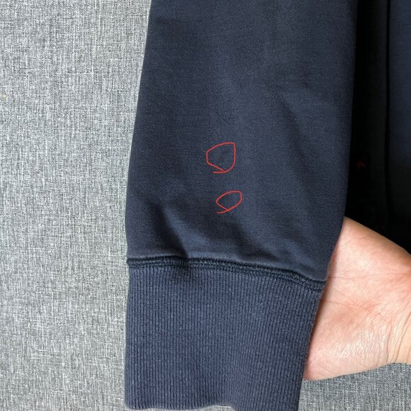 Relwen 1/4 Zip Snap Button Sweatshirt Pullover - Men's Size M - Blue - Picture 10 of 11